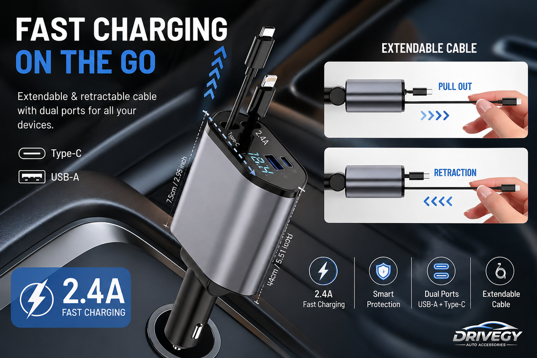 Best 4-in-1 Retractable Car Charger for Daily Driving | Drivegy