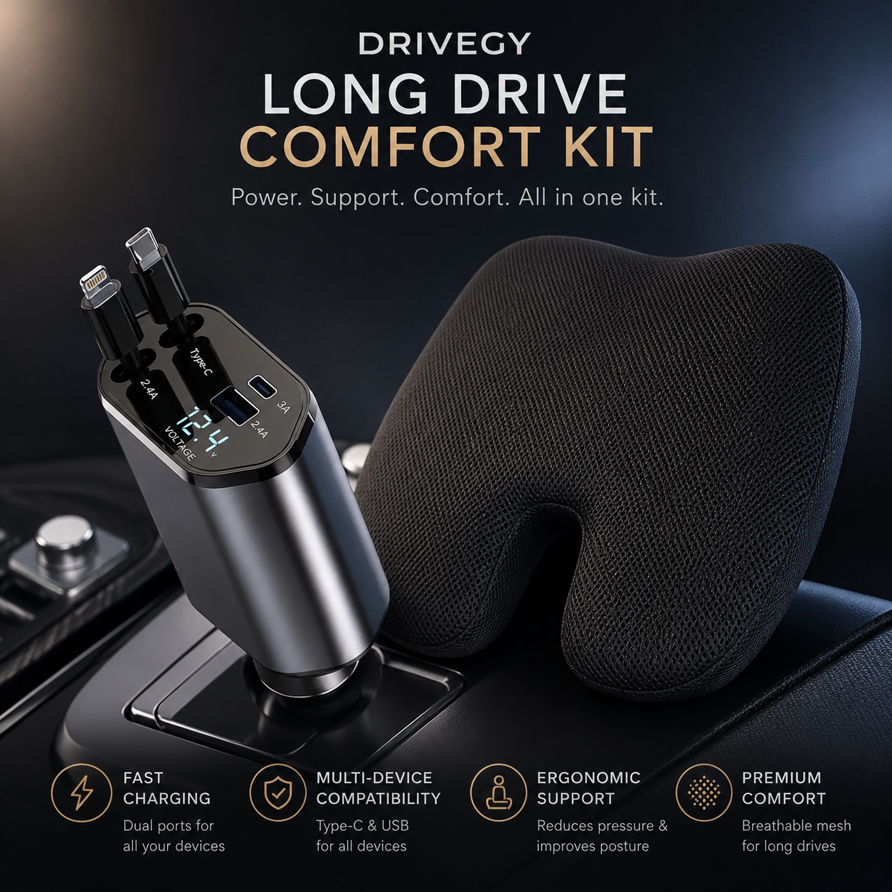 Drivegy™ Long Drive Comfort Kit
