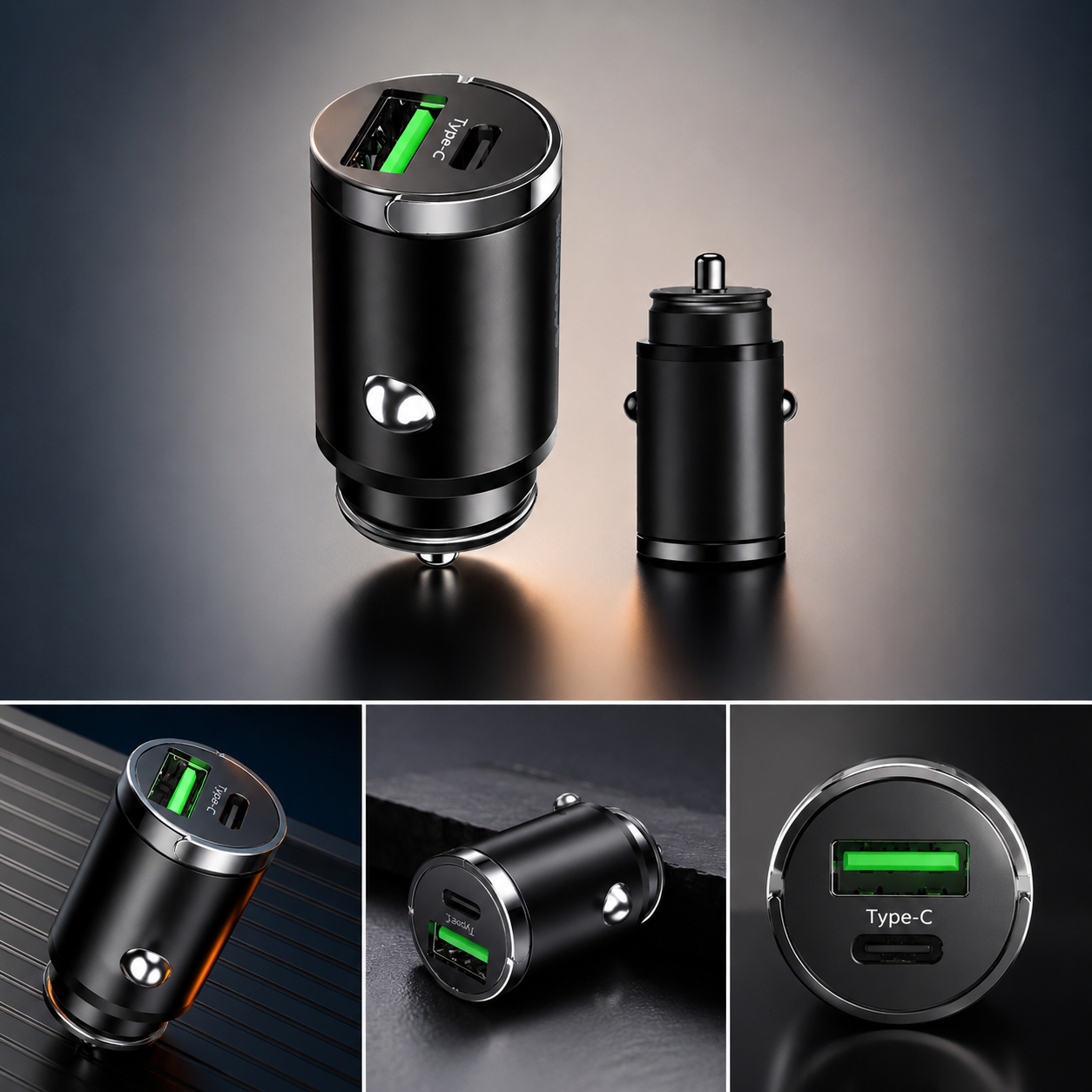 Drivegy™ 100W USB-C Fast Car Charger Compatible with iPhone and Android Devices