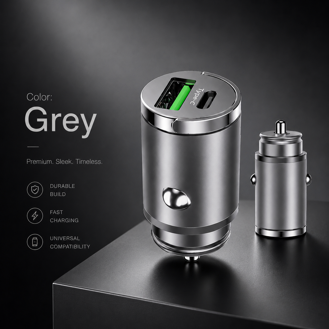 Drivegy™ 100W USB-C Fast Car Charger Compatible with iPhone and Android Devices