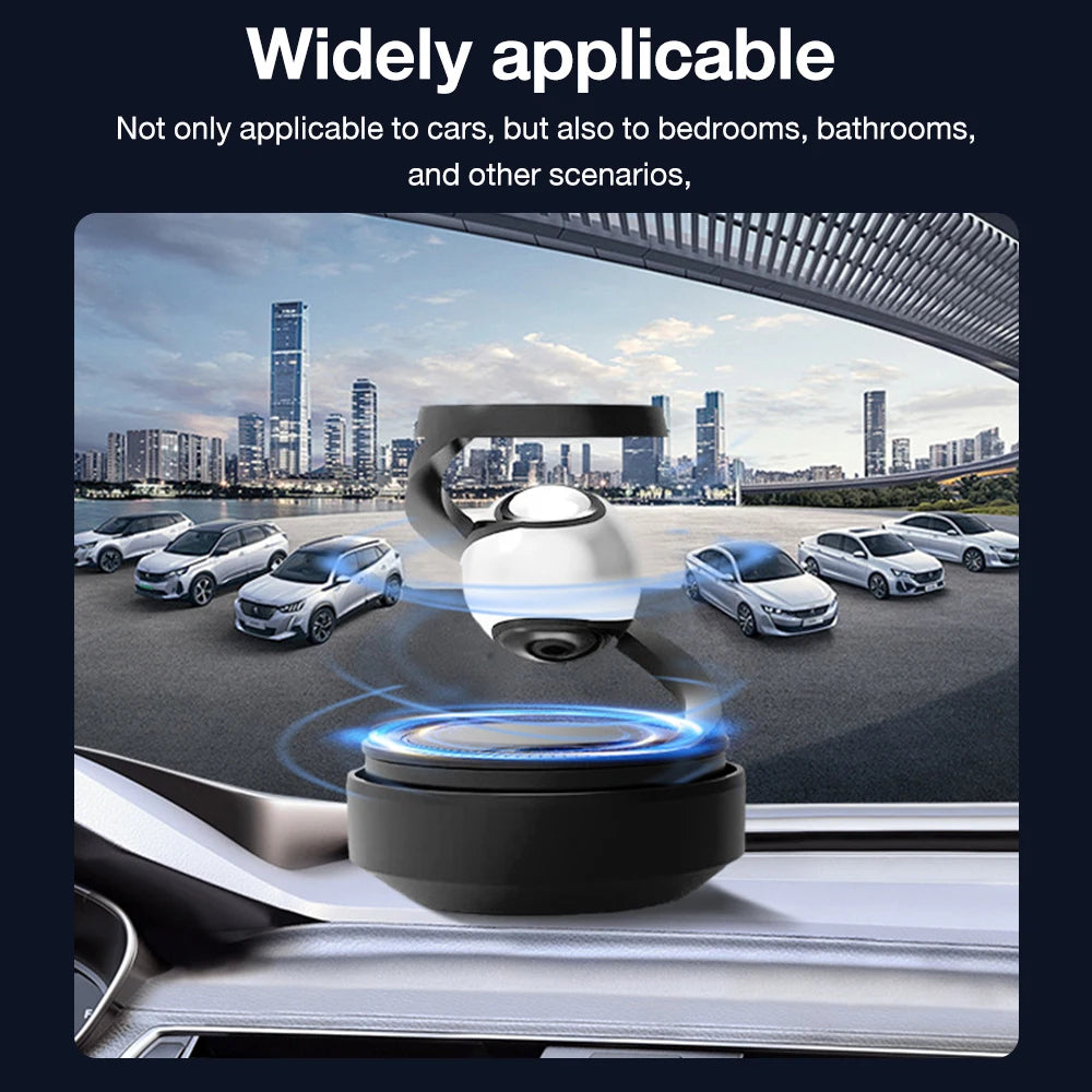 Drivegy™ OrbitSpin Solar Car Diffuser – Orbital Dashboard Freshener