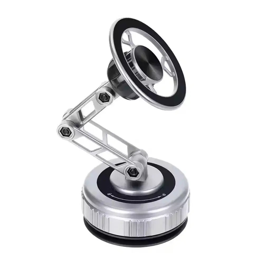 Drivegy™ Vacuum Magnetic Suction Cup Car Phone Mount, Foldable Adjustable Arm, 360° Rotating Holder for Dashboard/Windshield