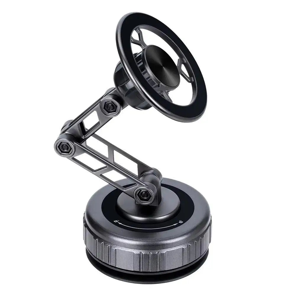 Drivegy™ Vacuum Magnetic Suction Cup Car Phone Mount, Foldable Adjustable Arm, 360° Rotating Holder for Dashboard/Windshield
