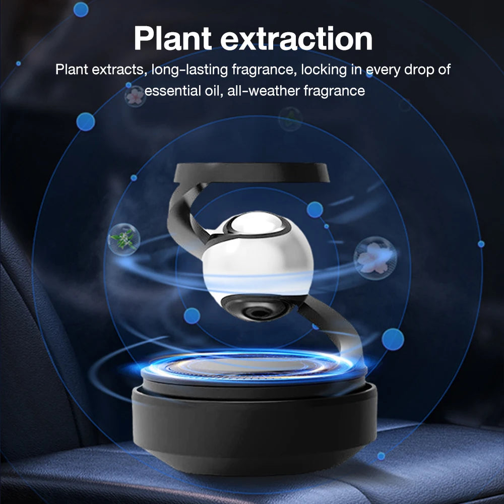 Drivegy™ OrbitSpin Solar Car Diffuser – Orbital Dashboard Freshener