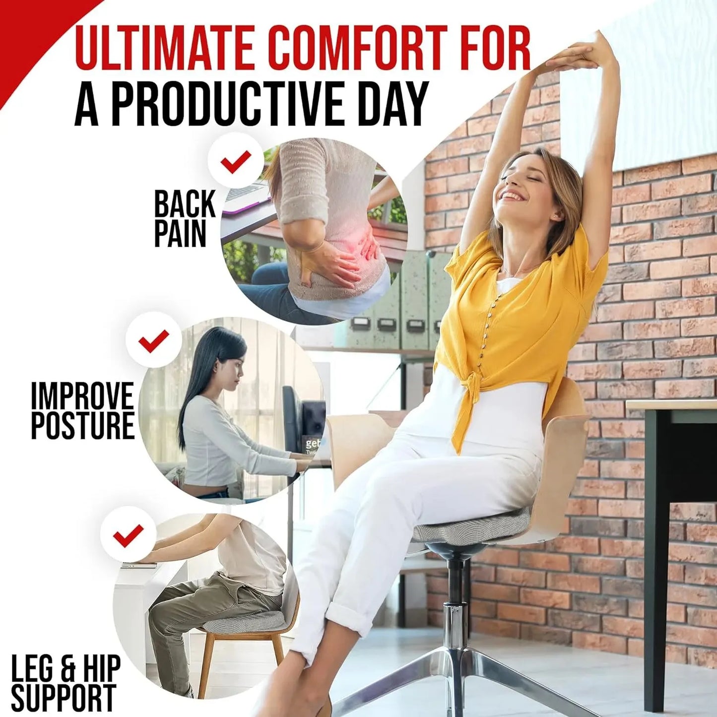 Drivegy™ Ergonomic Seat Cushion for Long Drives