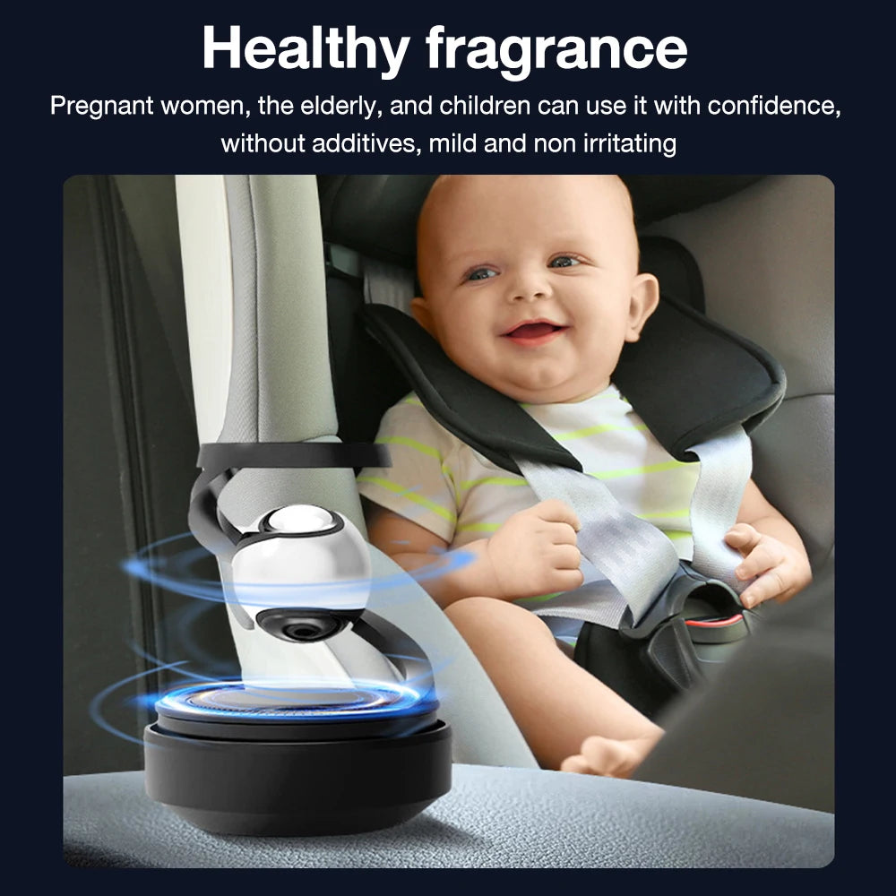 Drivegy™ OrbitSpin Solar Car Diffuser – Orbital Dashboard Freshener