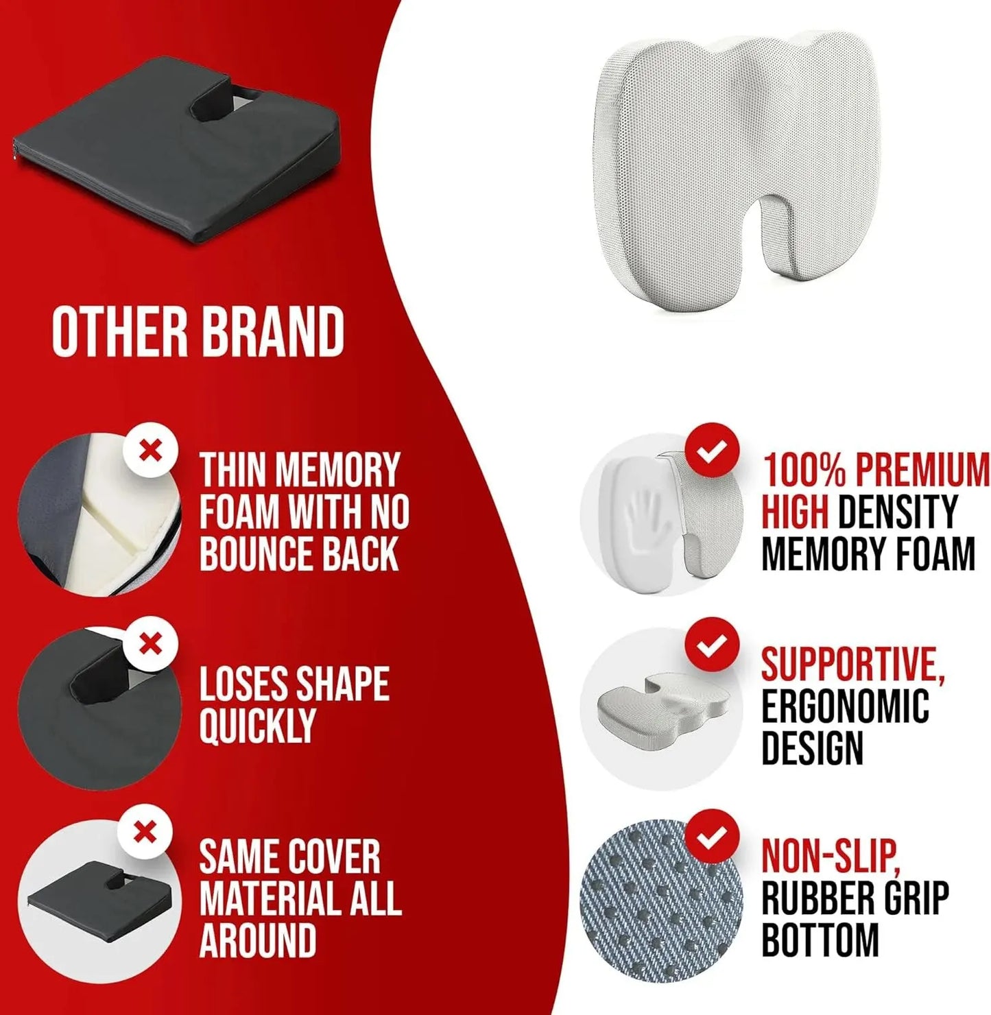 Drivegy™ Ergonomic Seat Cushion for Long Drives