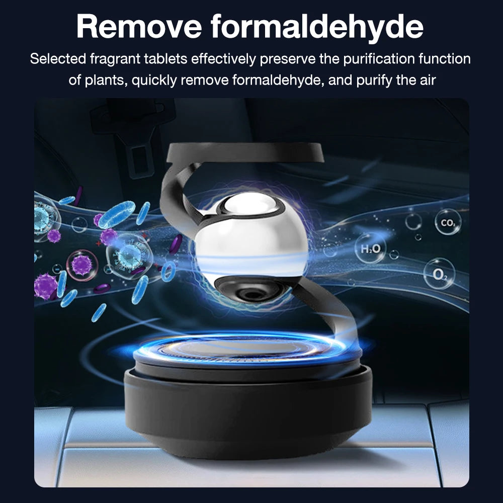Drivegy™ OrbitSpin Solar Car Diffuser – Orbital Dashboard Freshener