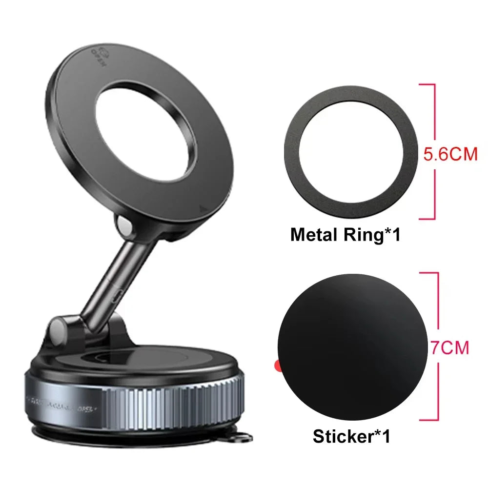 Drivegy™ Magnetic Vacuum Phone Mount – 360° Secure Car Hold